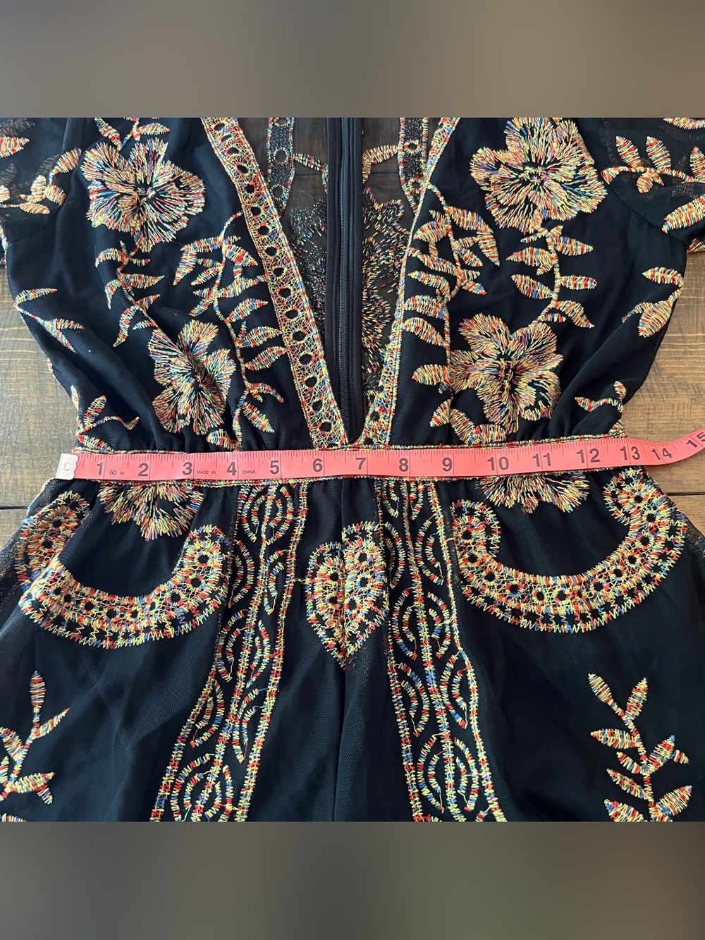 Honey Punch Floral decadence embroidered romper multicolored - Picture 6 of 7